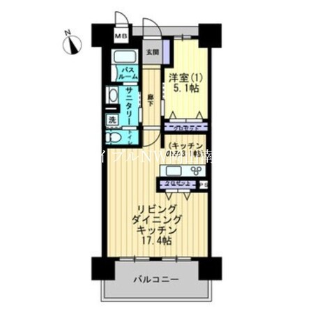 清輝橋駅 徒歩4分 13階の物件間取画像